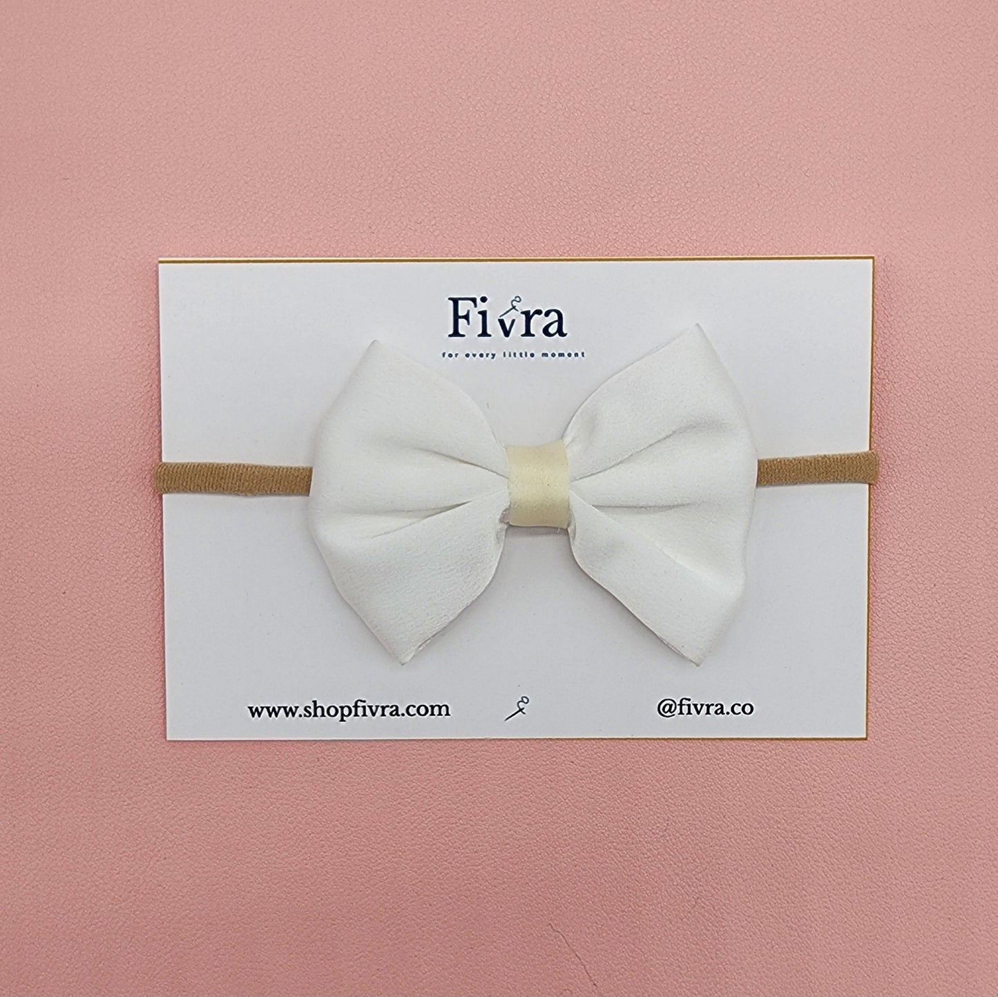 Medium Satin hair bow - Nylon headband - Varieties