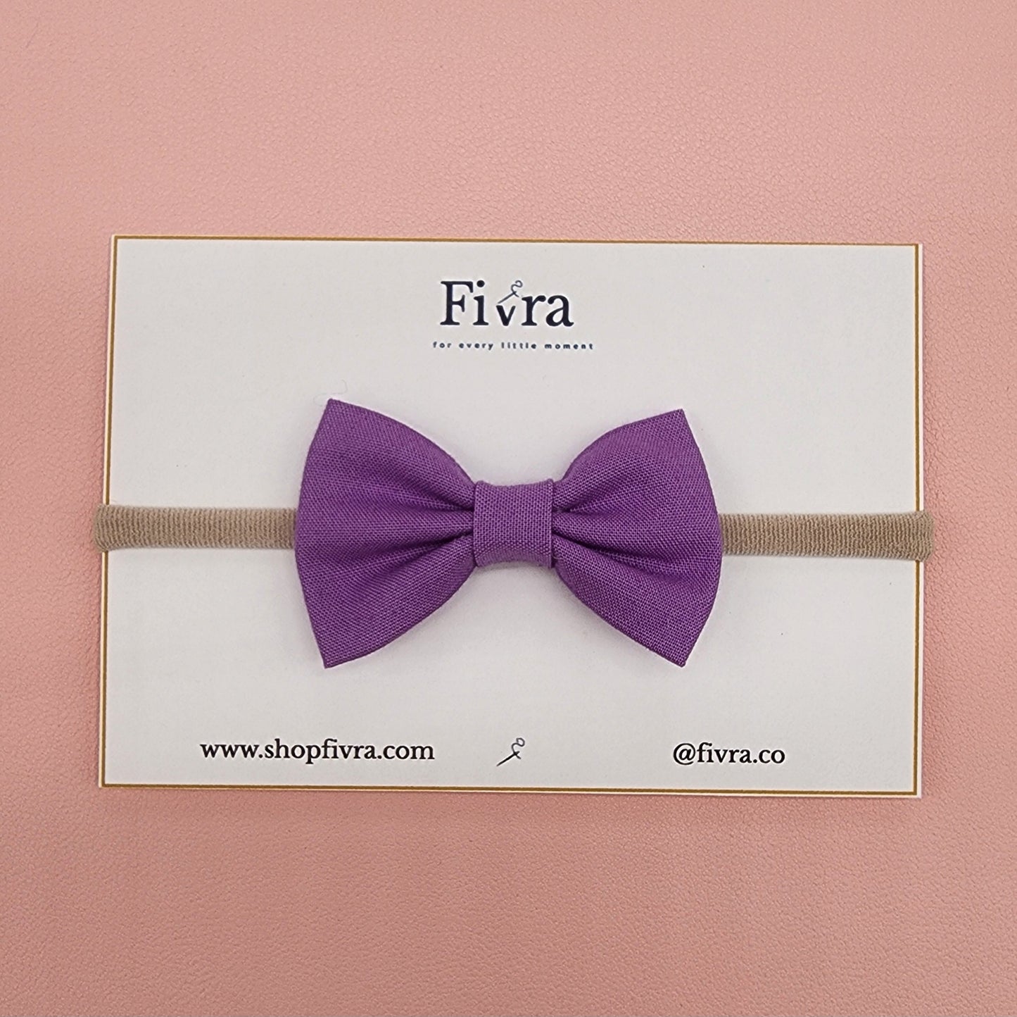 Small hair bow - Nylon headband - Varieties