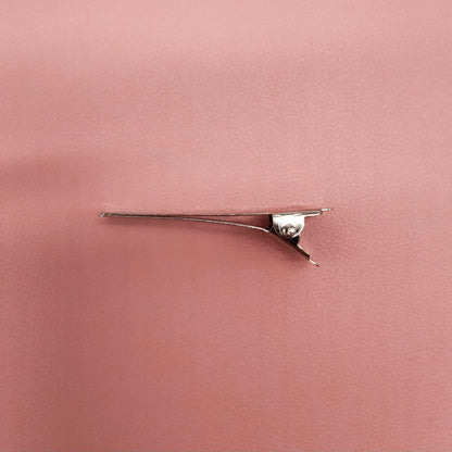 Small hair bow - double prong clip - Beige