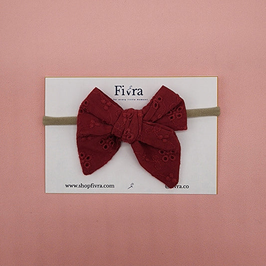 Medium hair bow - Nylon headband - Varieties