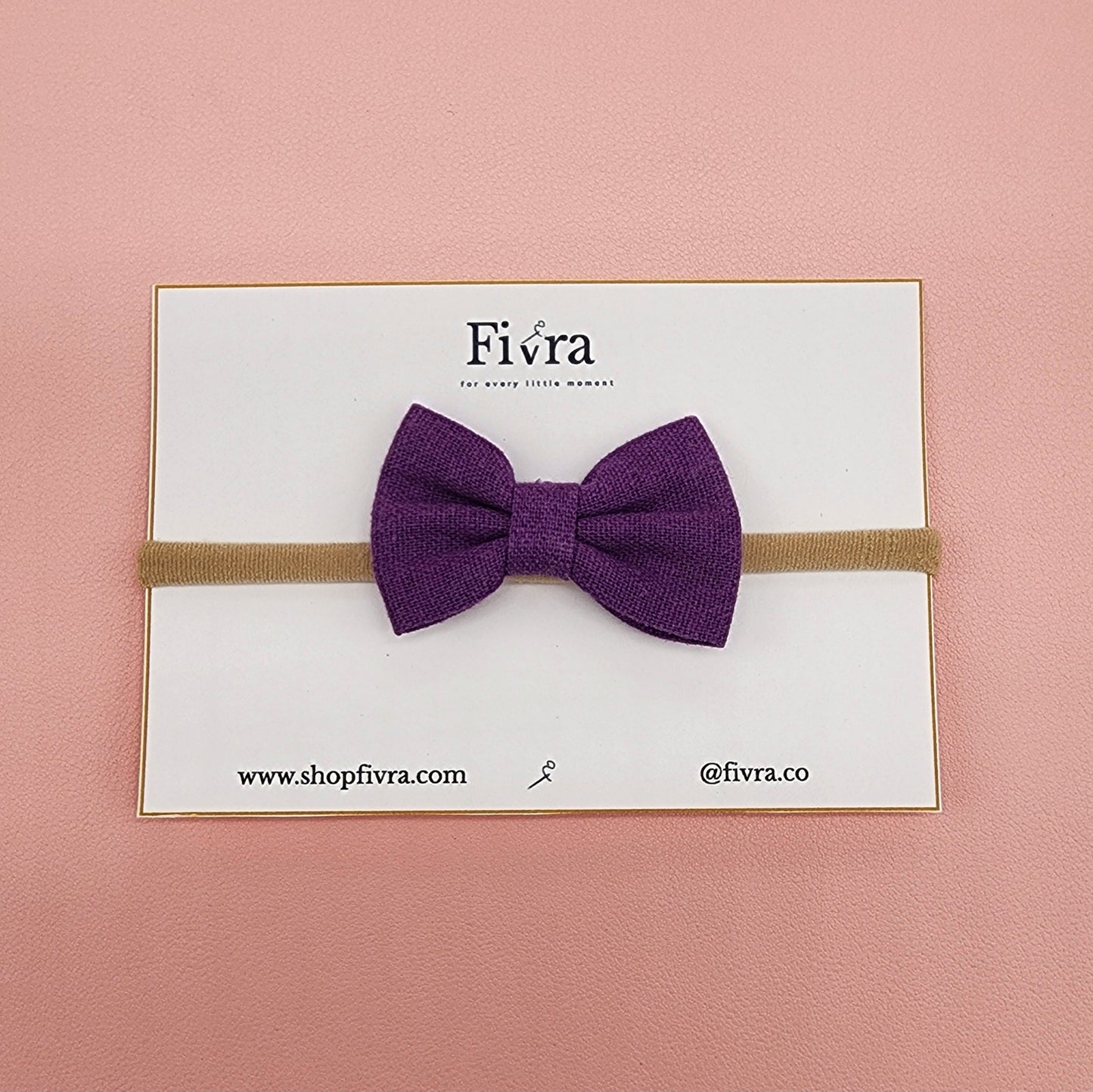 Small hair bow - Nylon headband - Varieties