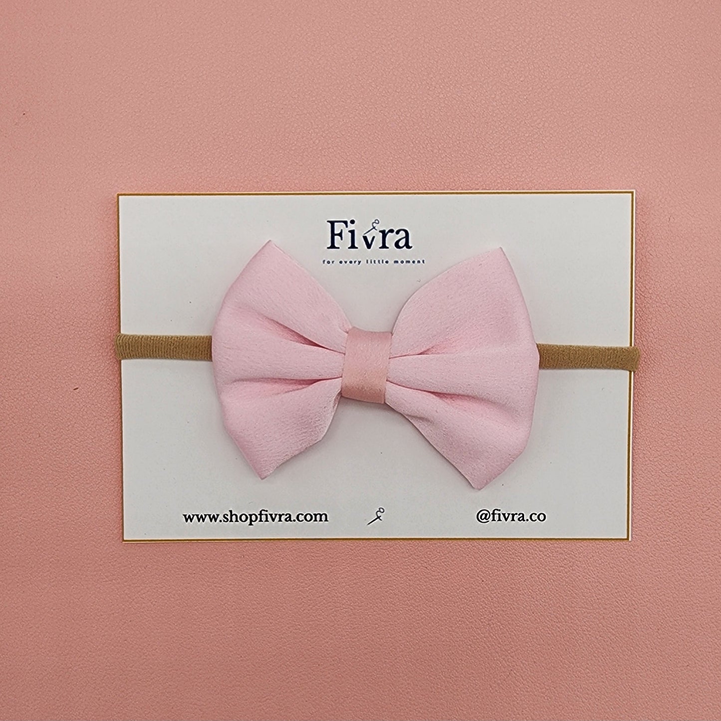 Medium Satin hair bow - Nylon headband - Varieties