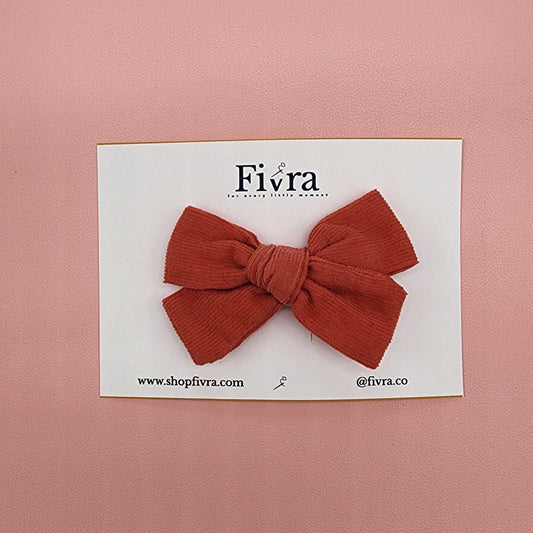 medium hair bow - Alligator clip - Corduroy varieties