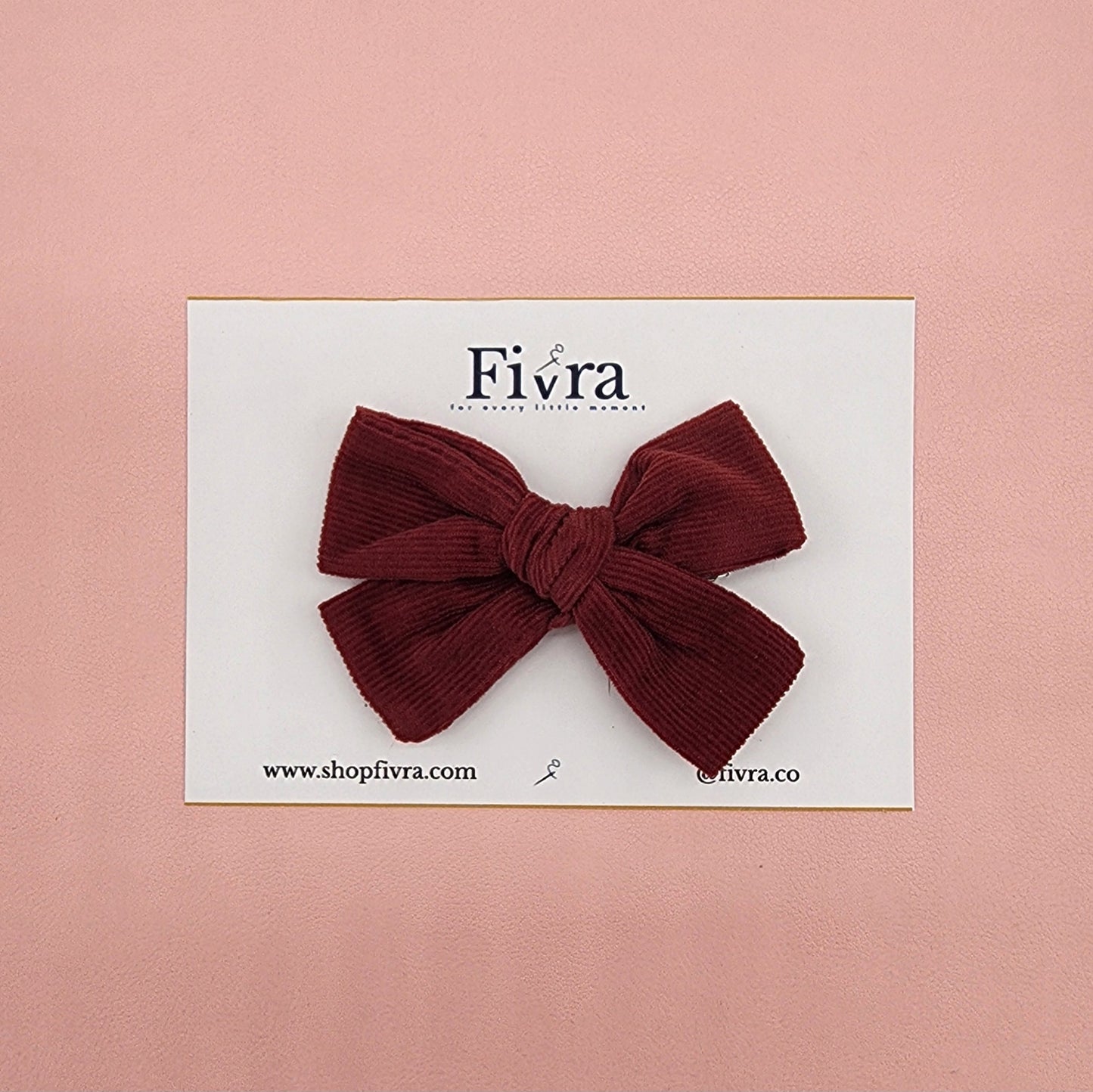 medium hair bow - Alligator clip - Corduroy varieties