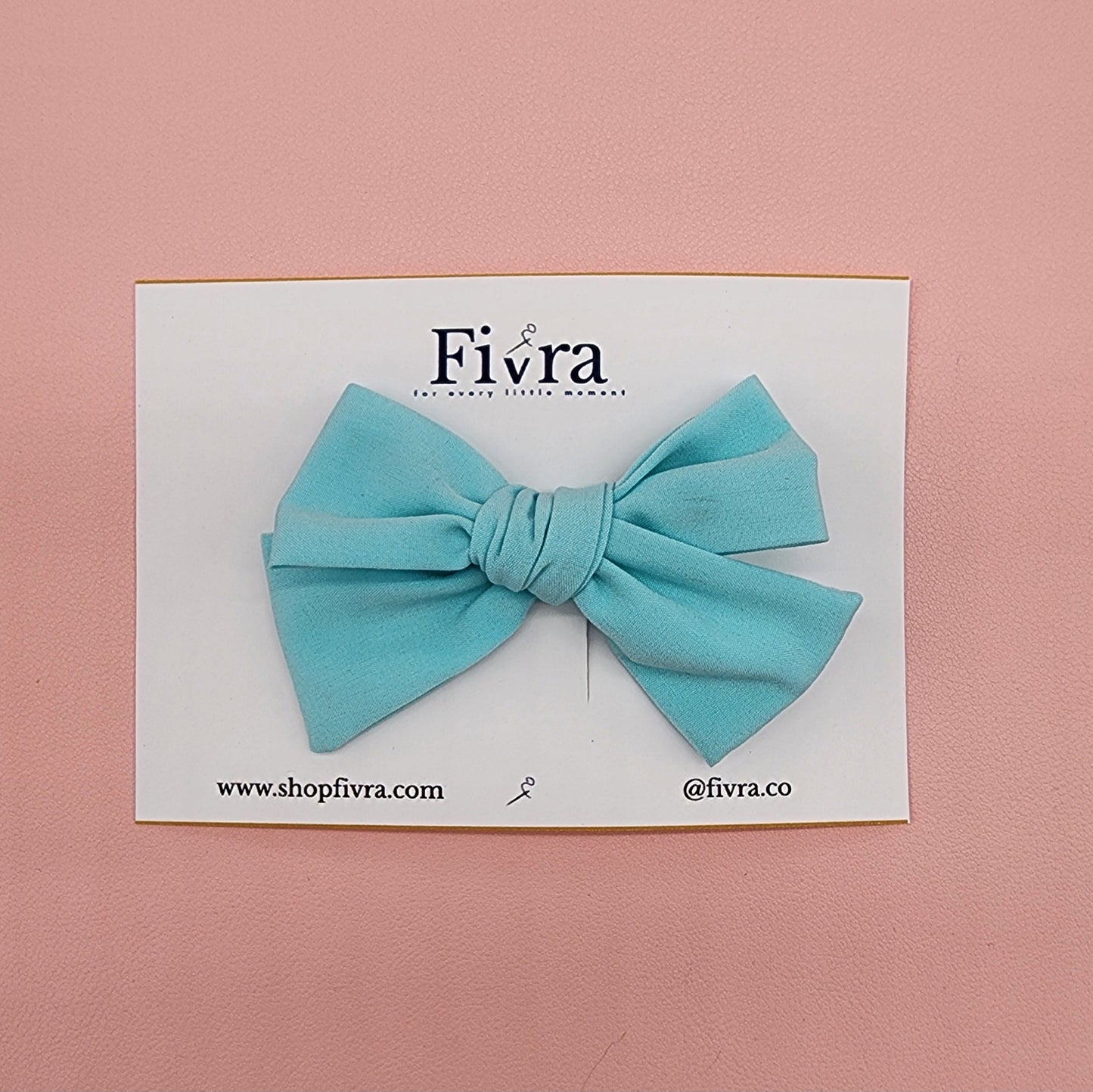 medium hair bow - Alligator clip - Sage Viscose