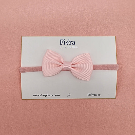 Small hair bow - Nylon headband - Ribbon varieties