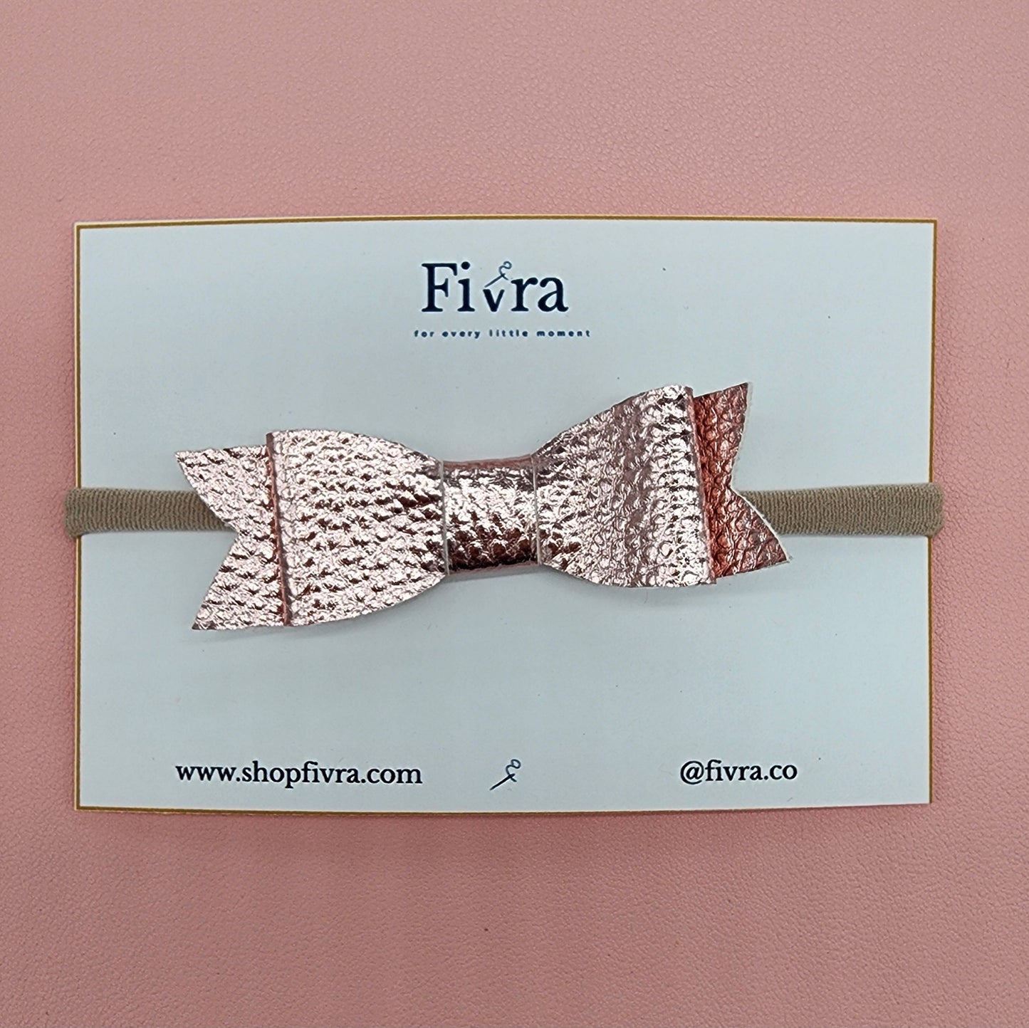 Small hair bow - Nylon headband