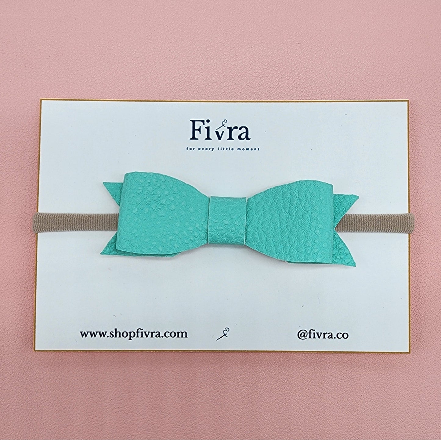 Small hair bow - Nylon headband