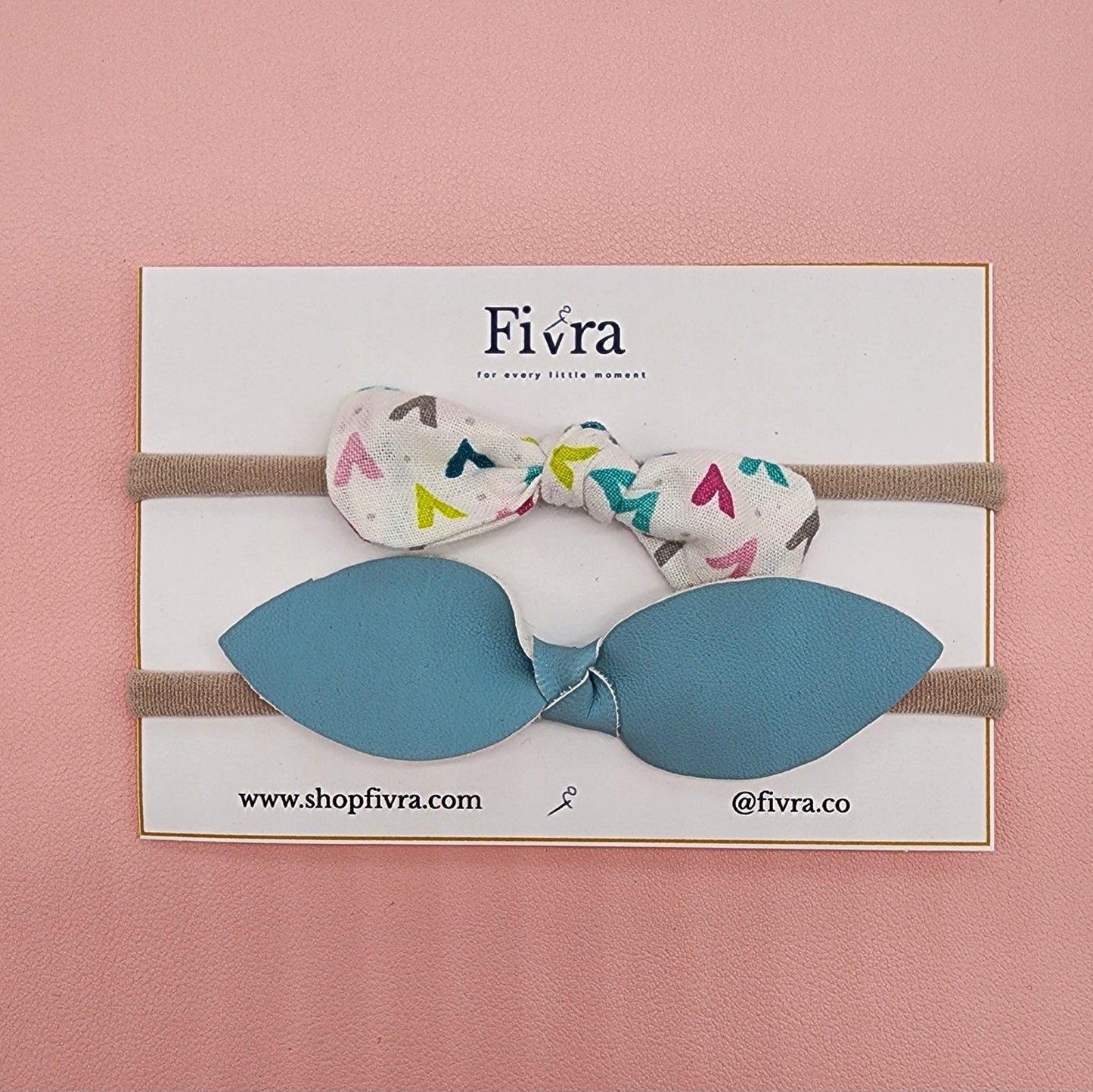 Small hair bow - Nylon headband - Packx2 varieties
