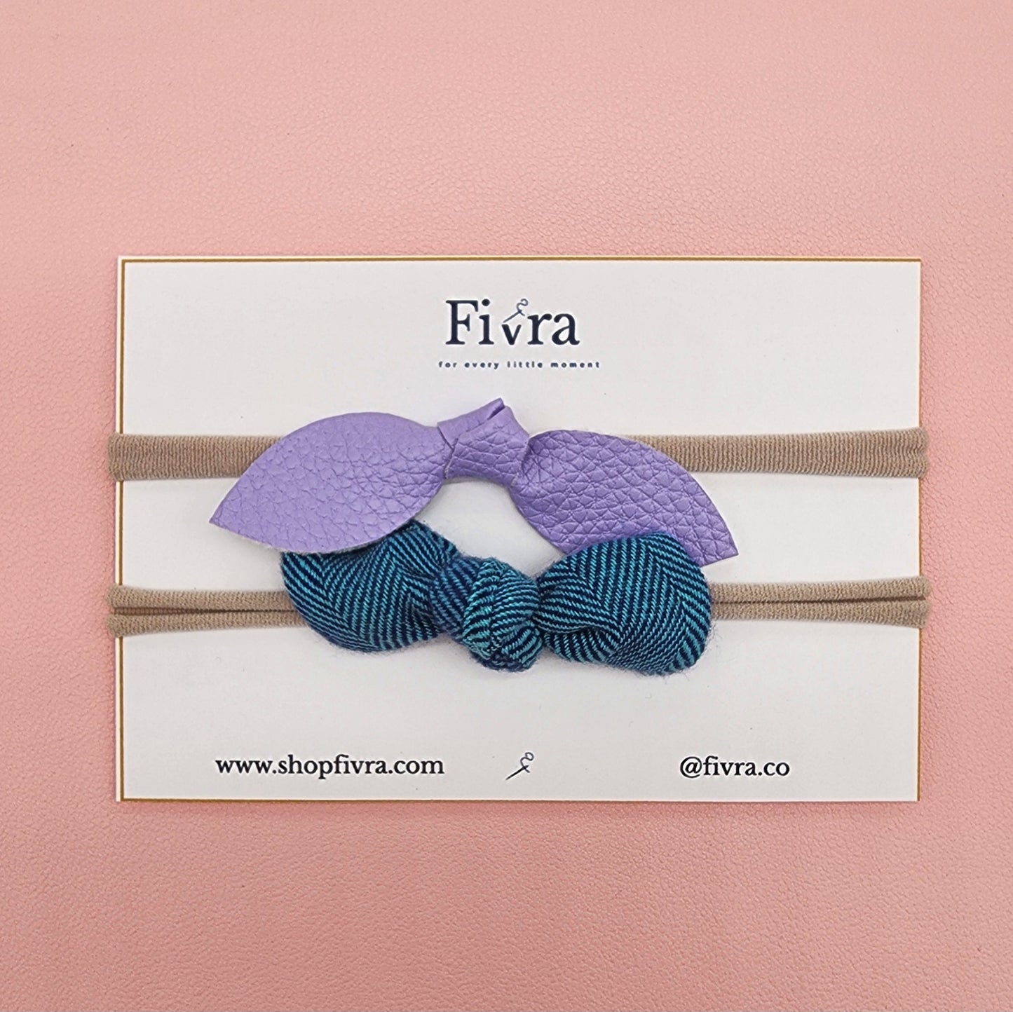 Small hair bow - Nylon headband - Packx2 varieties