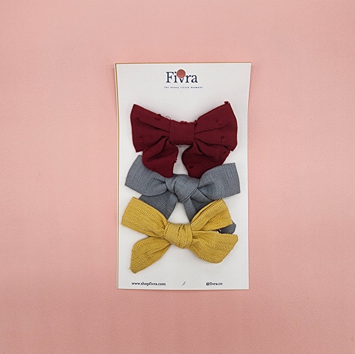 Small hair bow - clip - Pack x3