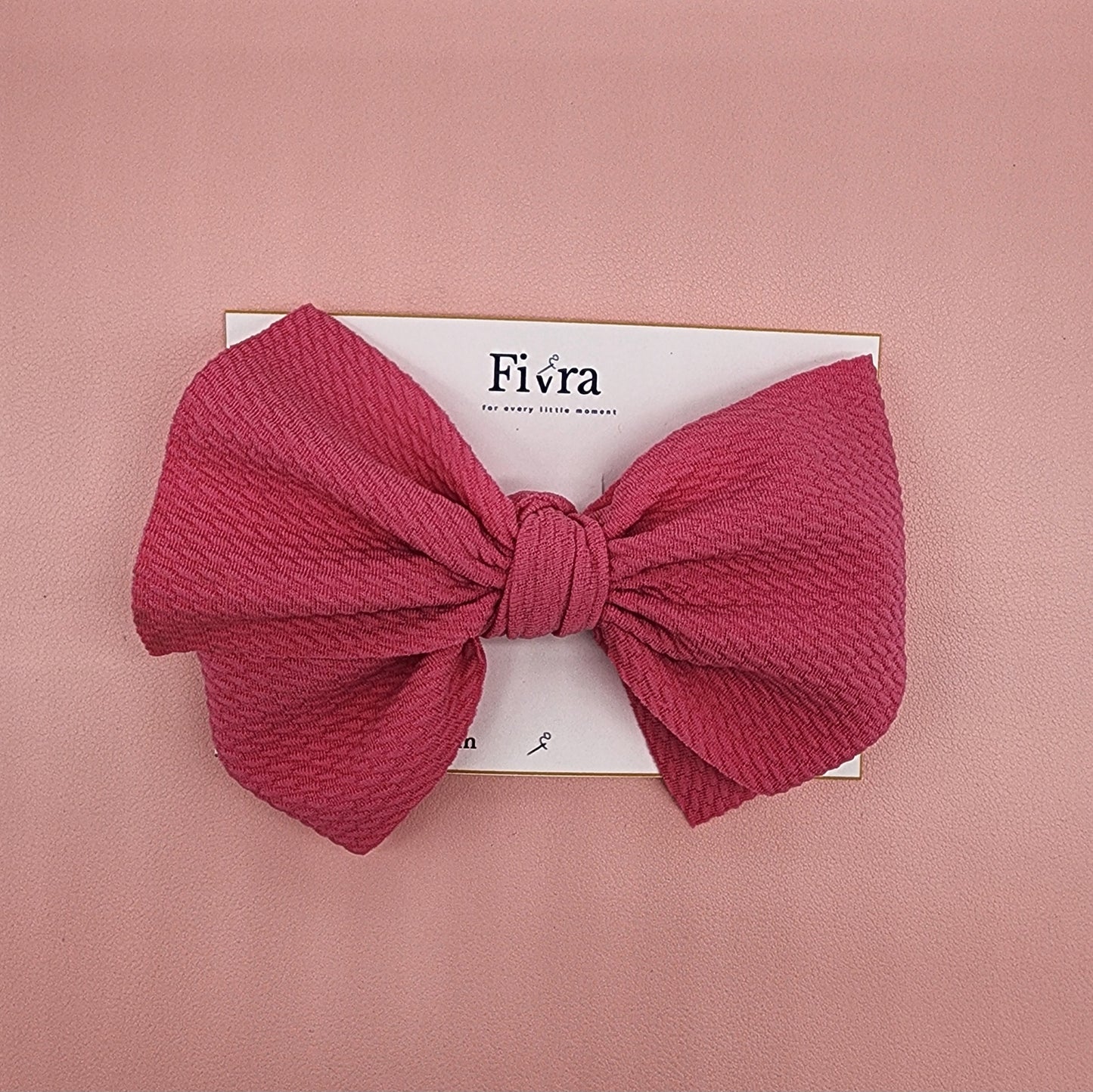 X Large hair bow - French barrete hair clip - Hot Pink