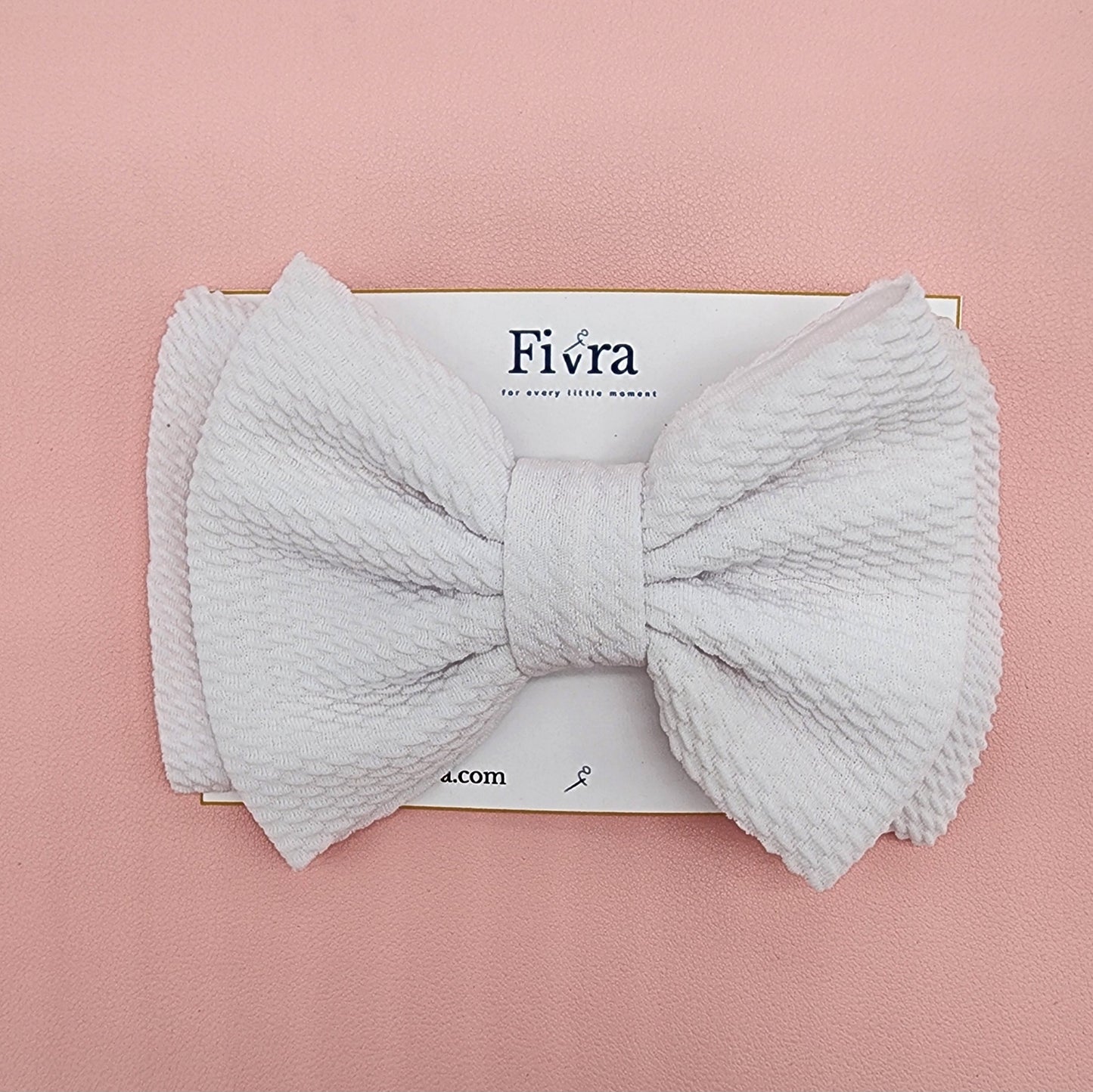 X Large hair bow - Alligator hair clip - White
