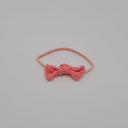Nylon headband pink knot Sofia dark pink
