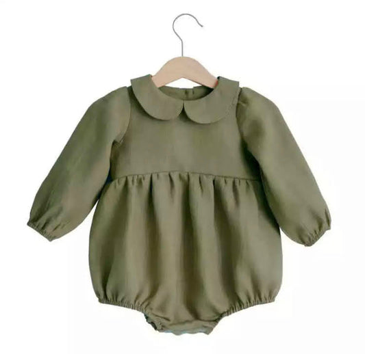 Baby girls Romper long sleeve - Round neck.