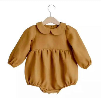 Baby girls Romper long sleeve - Round neck.
