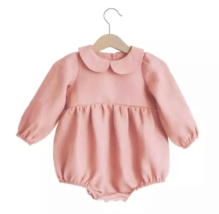 Baby girls Romper long sleeve - Round neck.
