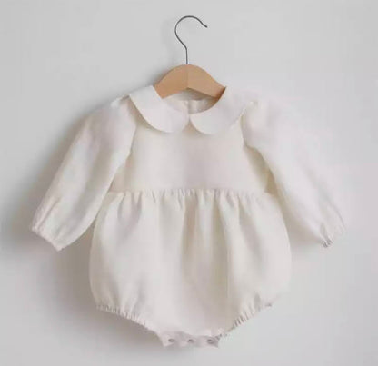 Baby girls Romper long sleeve - Round neck.