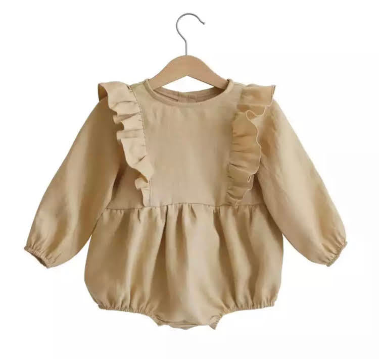 Baby girl Romper Ruffle - Long sleeve