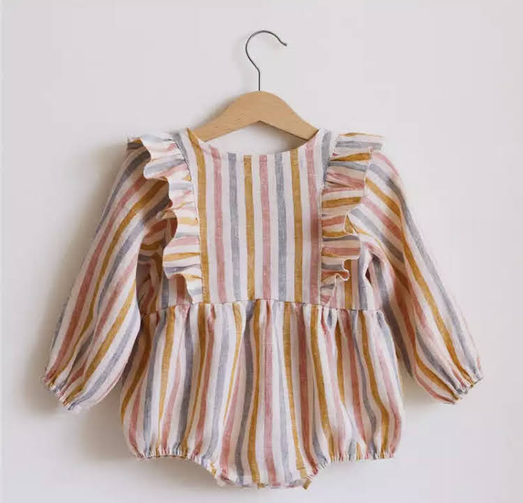 Baby girl Romper Ruffle - Long sleeve